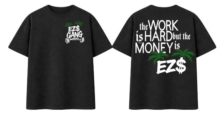 EZ$ Gang — Oversized Drop-Shoulder T-Shirt