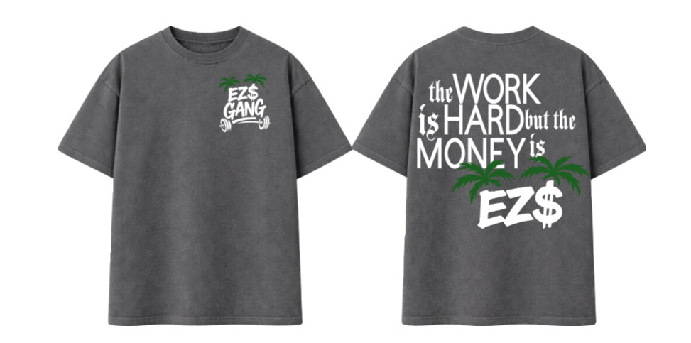 EZ$ Gang — Oversized Drop-Shoulder T-Shirt