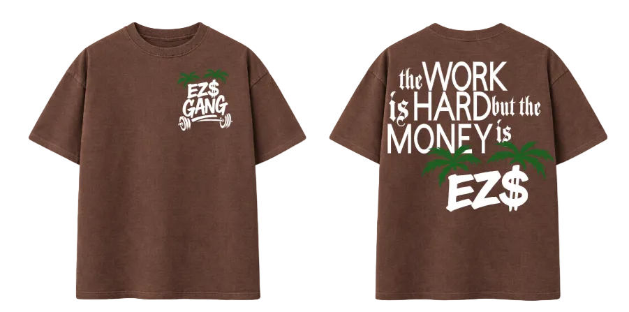 EZ$ Gang — Oversized Drop-Shoulder T-Shirt