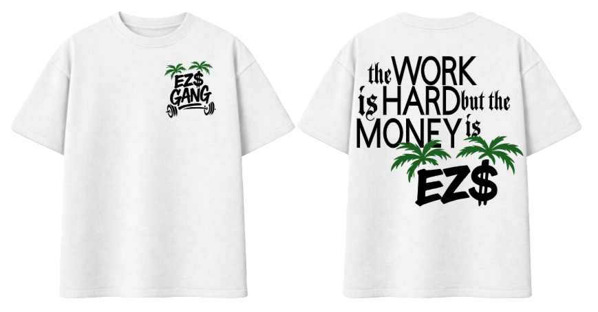 EZ$ Gang — Oversized Drop-Shoulder T-Shirt