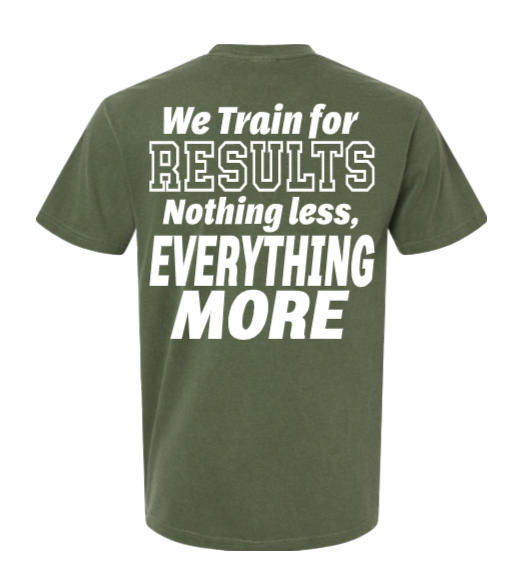 SWOLE Fitness "Train for Results" — Heavyweight T-Shirt