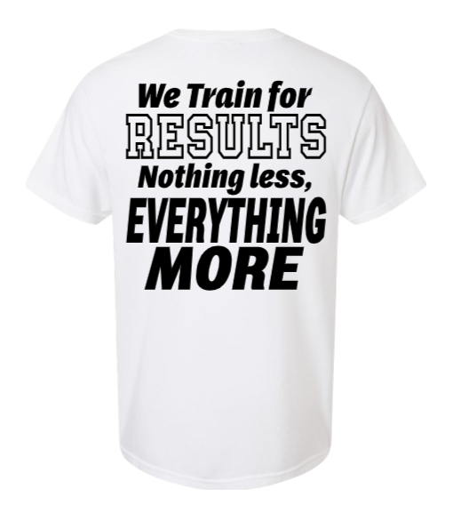 SWOLE Fitness "Train for Results" — Heavyweight T-Shirt